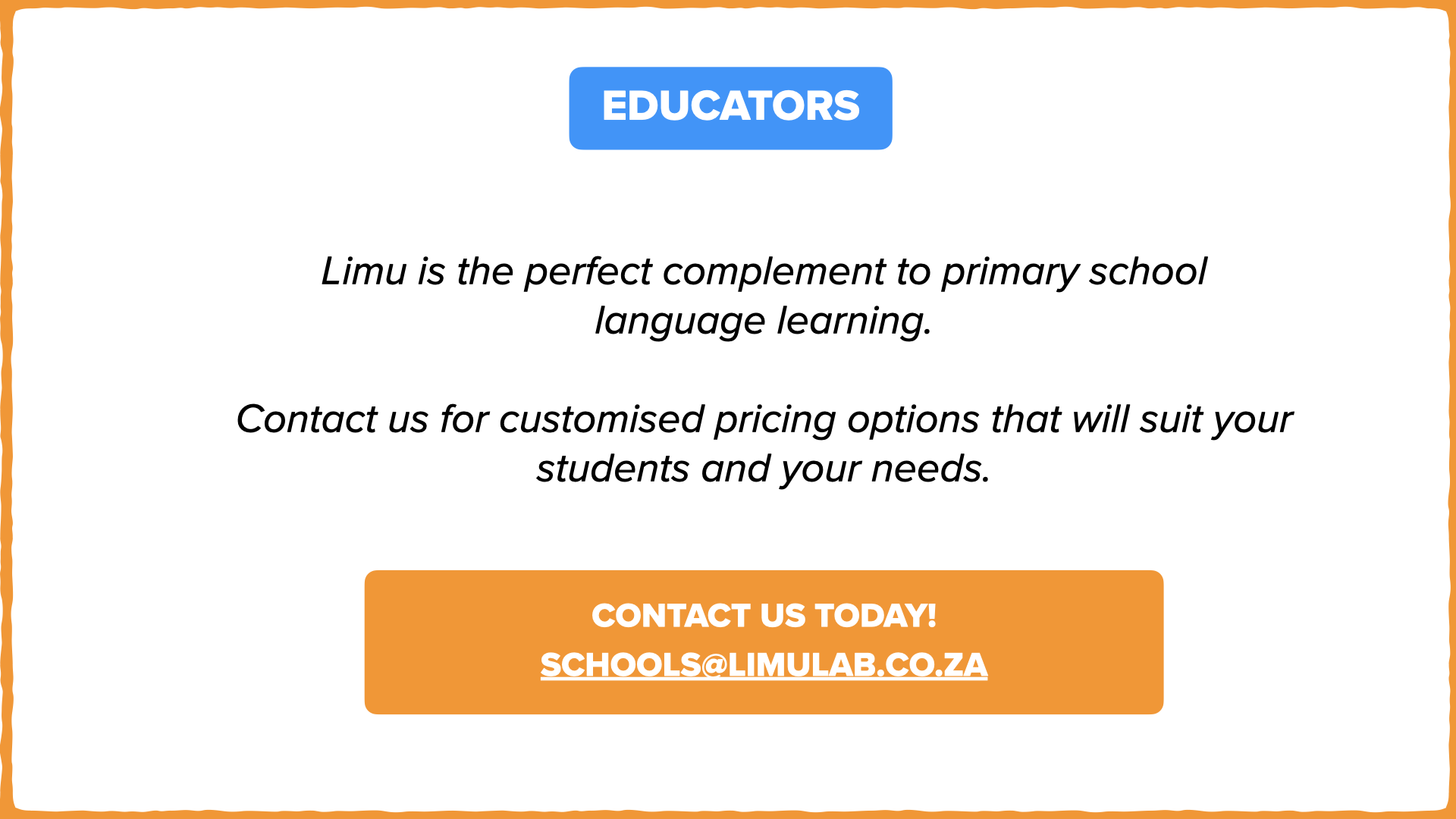 Limu pricing boards.Educators